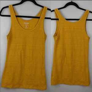 Mossimo Supply Co Mustard Yellow Textured Tank Top